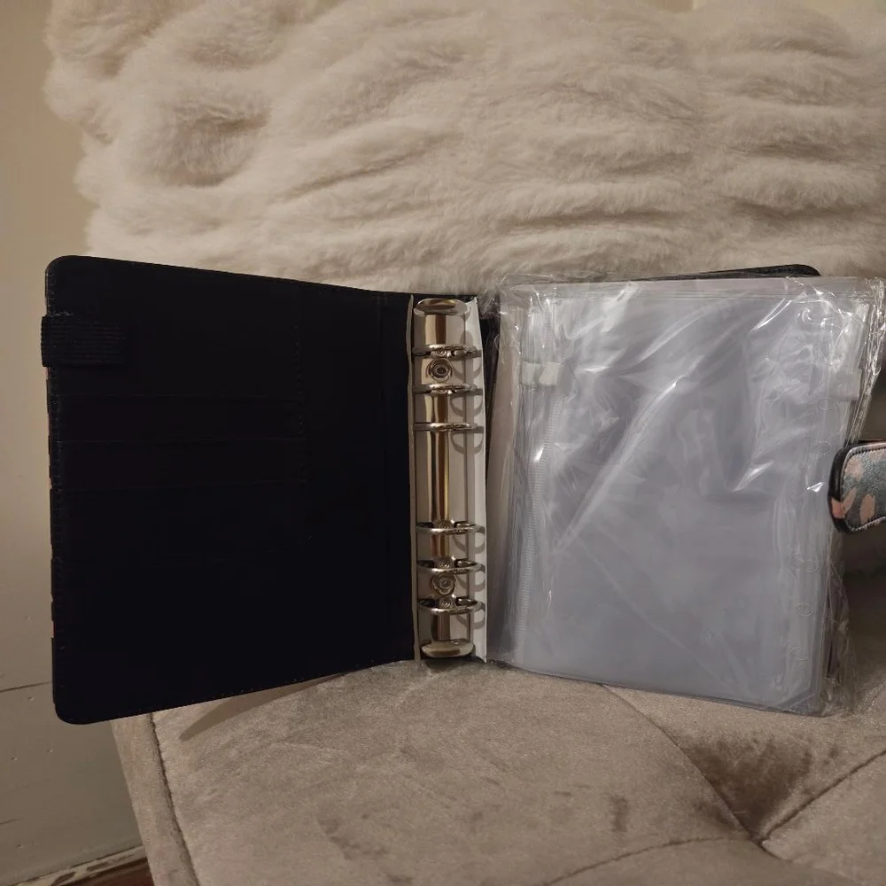 Unbranded Personal Budget Binder One Size Black Pink Leopard Print